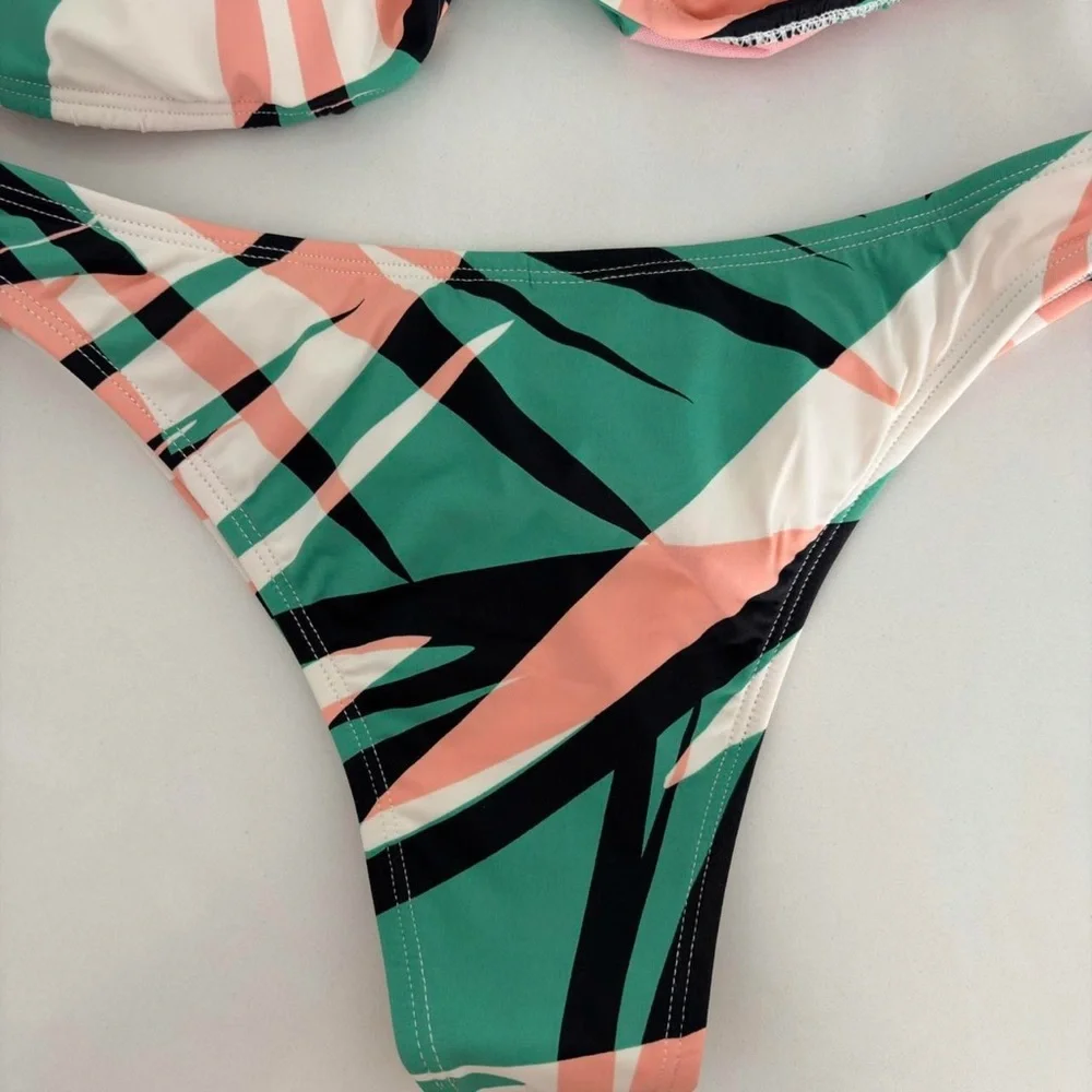Bikini Lab “Sonic Boom” Palm Print Bikini Set M/L